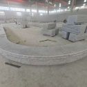 玉溪 芝麻白异形坐凳，自然面光面弧形加工