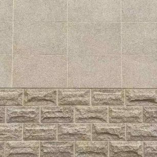 玉溪 黄金麻自然面蘑菇石配荔枝面干挂