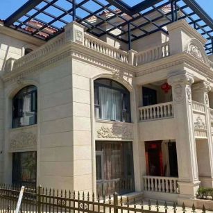 玉溪 黄金麻花岗岩荔枝面别墅外墙干挂