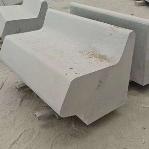 玉溪 芝麻白花岗岩异形坐凳，石凳