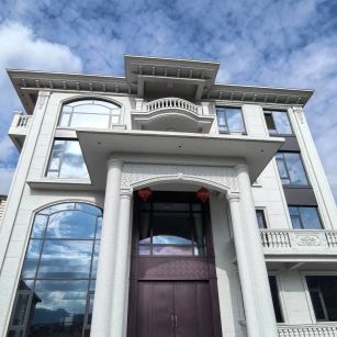 玉溪白麻别墅外墙干挂石材效果示例