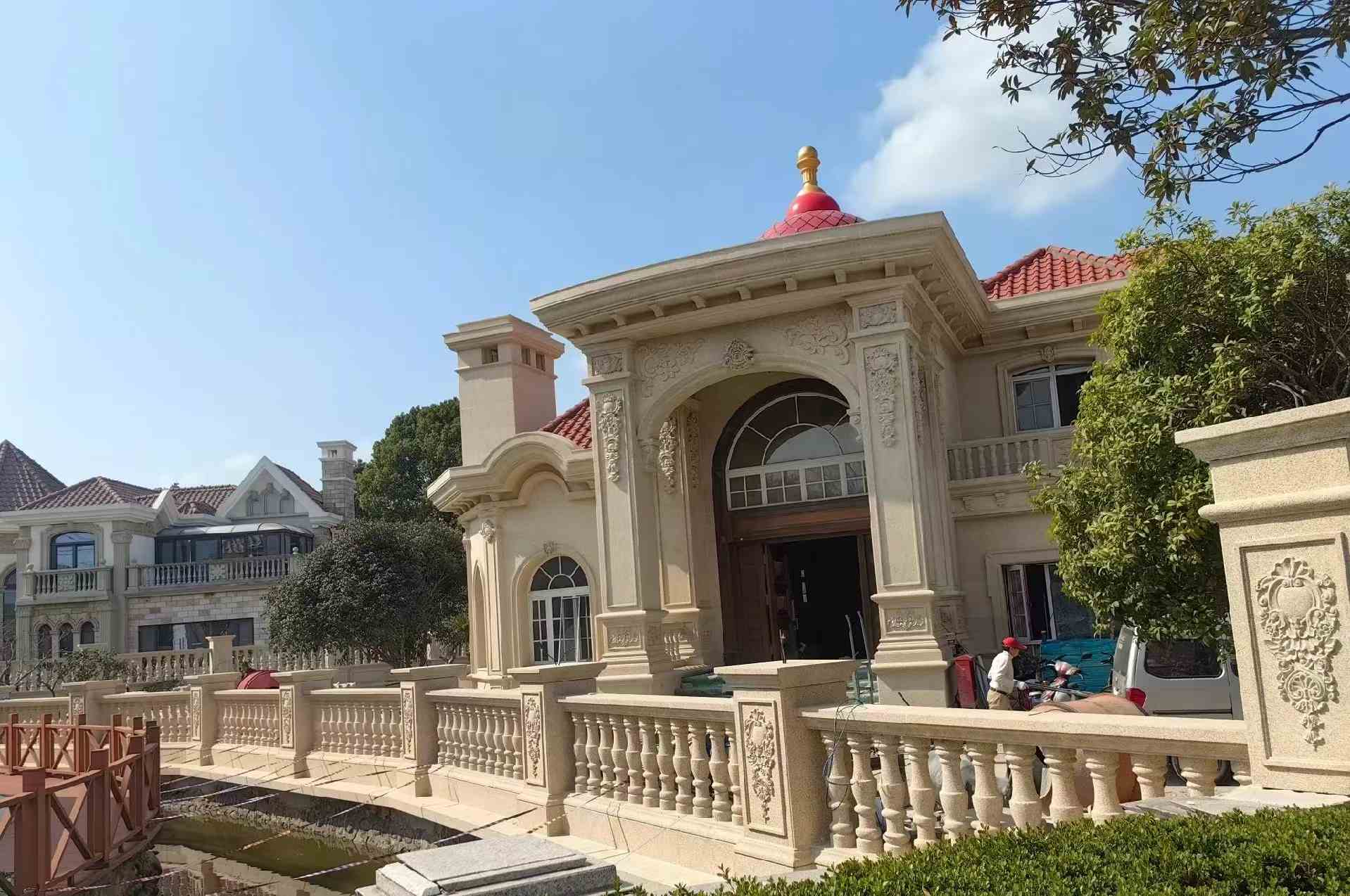 玉溪 黄金麻花岗岩欧式别墅