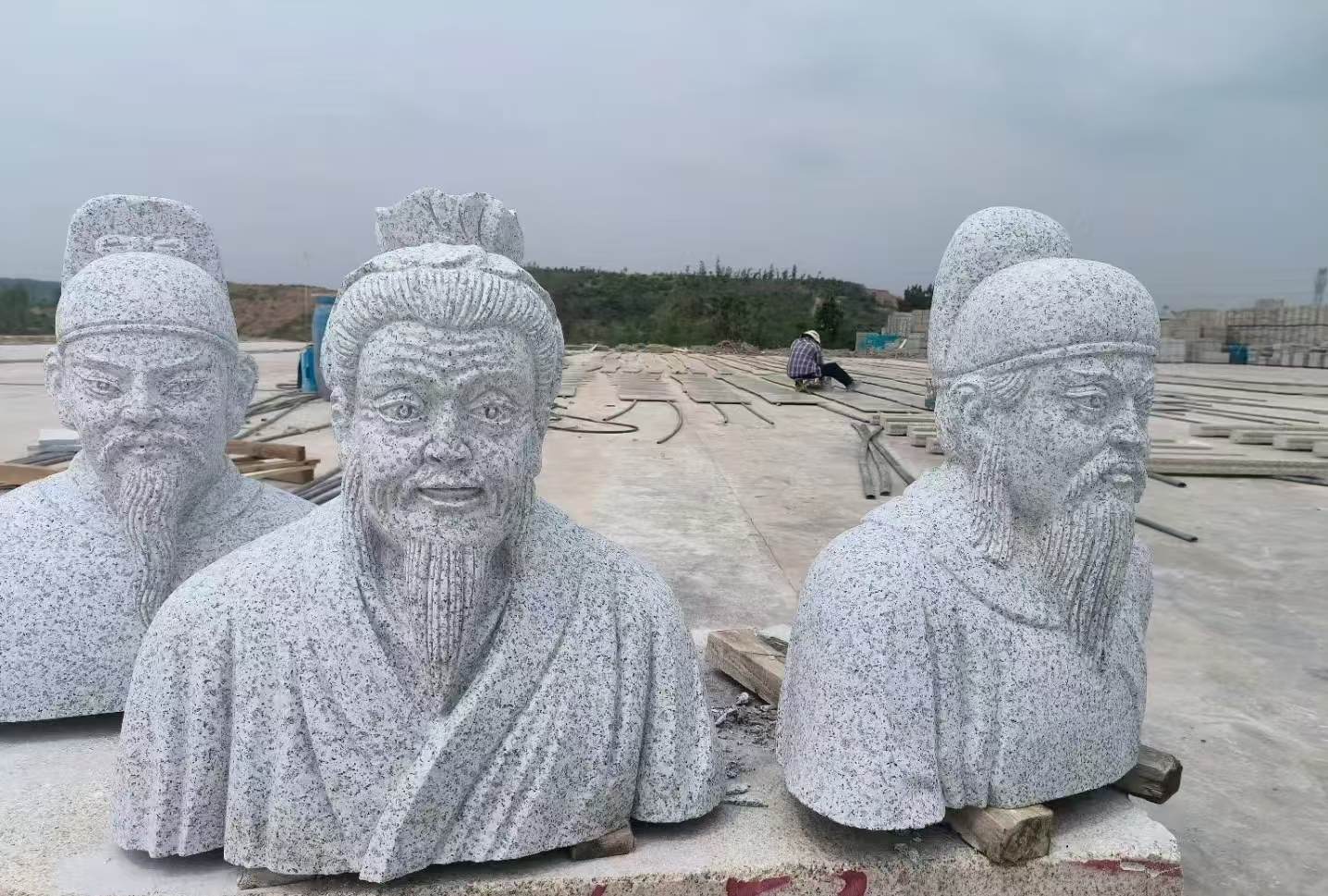 玉溪 白麻花岗岩石材人物立体雕刻