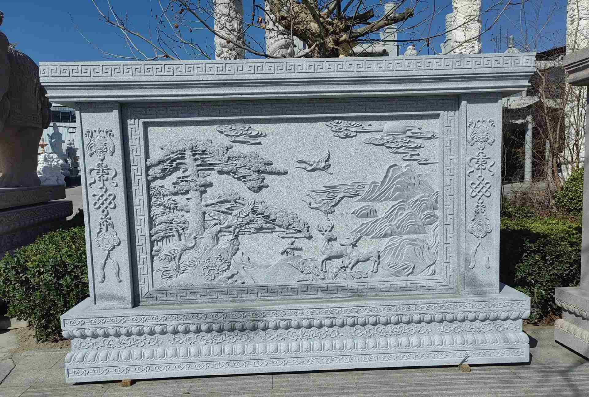 玉溪 芝麻白大型照壁，屏风，影壁