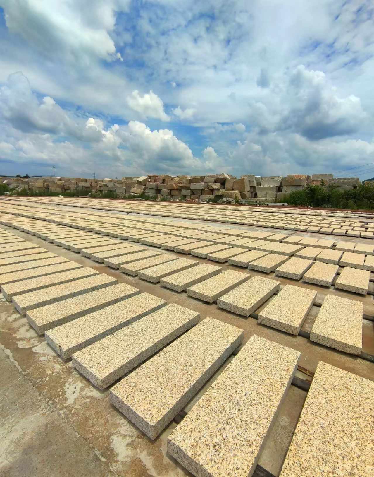玉溪 黄金麻荔枝面花岗岩石材地铺石防护中