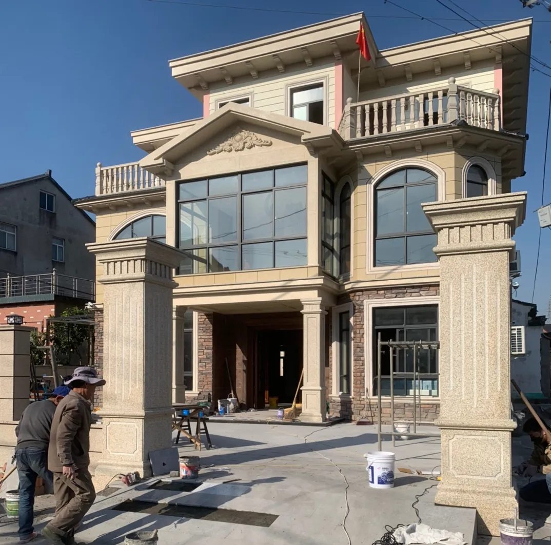 玉溪 黄金麻花岗岩荔枝面别墅外墙干挂私家专属